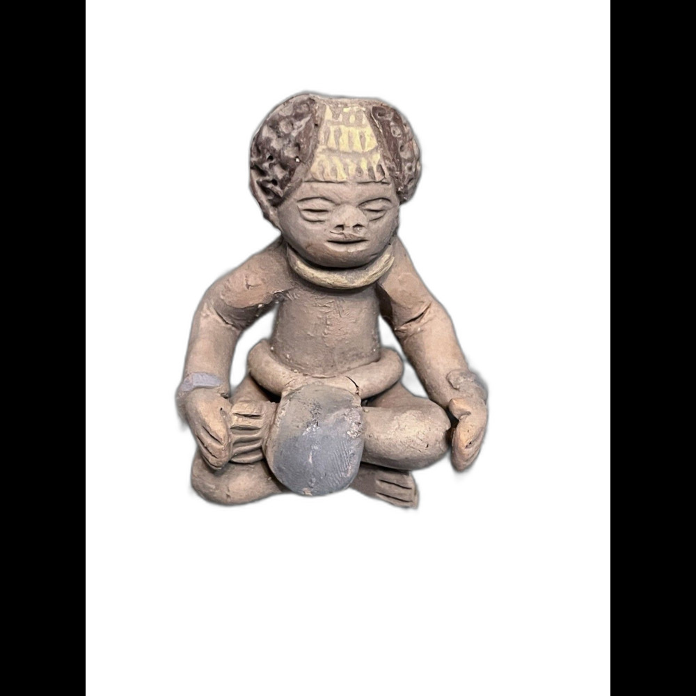 Handmade Mexican Ceramic Clay Figurine Pottery Art Aztec Mayan Figure Statute